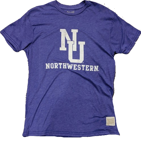 Men's NCAA Northwestern Wildcats Retro Brand Purple Heather Tee