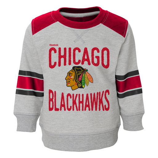 Kid's Chicago Blackhawks Birthright French Terry Long Sleeve Crew Neck By Reebok