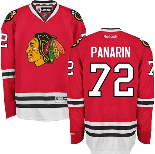 Chicago Blackhawks Mens Artemi Panarin Premier Home Jersey with AUTHENTIC TACKLE-TWILL LETTERING - Pro Jersey Sports - 1