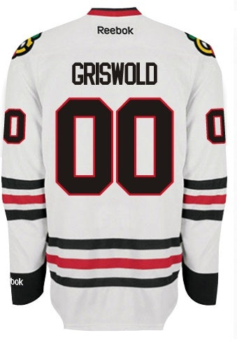 Chicago Blackhawks Mens Clark GRISWOLD #00 Premier Road Jersey with AUTHENTIC TACKLE-TWILL LETTERING - Pro Jersey Sports - 1