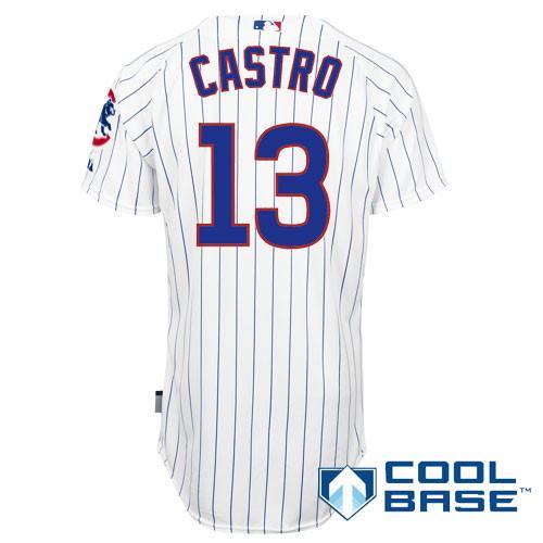 Chicago Cubs Authentic Starlin Castro Home Cool Base Jersey - Pro Jersey Sports - 1