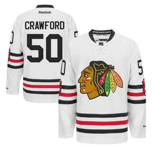 Mens Chicago Blackhawks Corey Crawford 2015 Winter Classic Premier Replica Jersey - Pro Jersey Sports