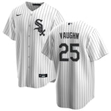 NIKE Men's Andrew Vaughn Chicago White Sox Home White Premium Stitch Replica Jersey - Pro Jersey Sports
