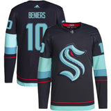 Men's Matty Beniers Seattle Kraken adidas Navy Home Authentic Primegreen Premium Jersey - Pro Jersey Sports
