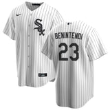 NIKE Men's Andrew Benintendi Chicago White Sox White Home Premium Stitch Replica Jersey - Pro Jersey Sports