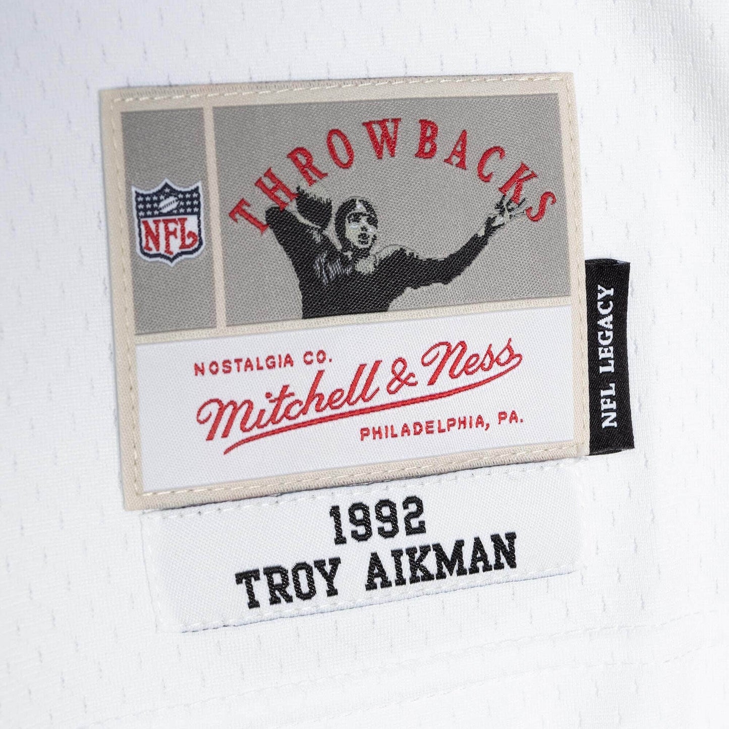 Men's Dallas Cowboys Troy Aikman White Mitchell & Ness 1992 Legacy Replica Jersey