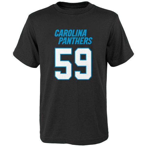 Luke Kechley Black Carolina Panthers Mainliner Name & Number T-Shirt - Pro Jersey Sports - 3