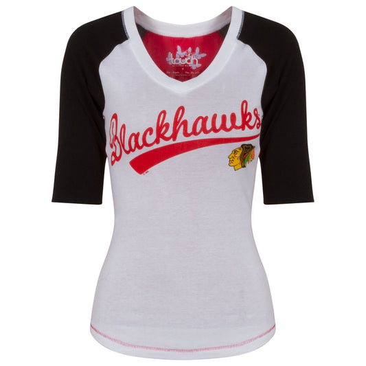 Women's Chicago Blackhawks Touch by Alyssa Milano Home Run Long Sleeve Tee by Touch