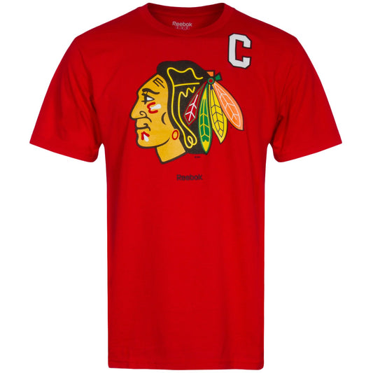 Men's Chicago Blackhawks Jonathan Toews Reebok T-Shirt- "C" Patch