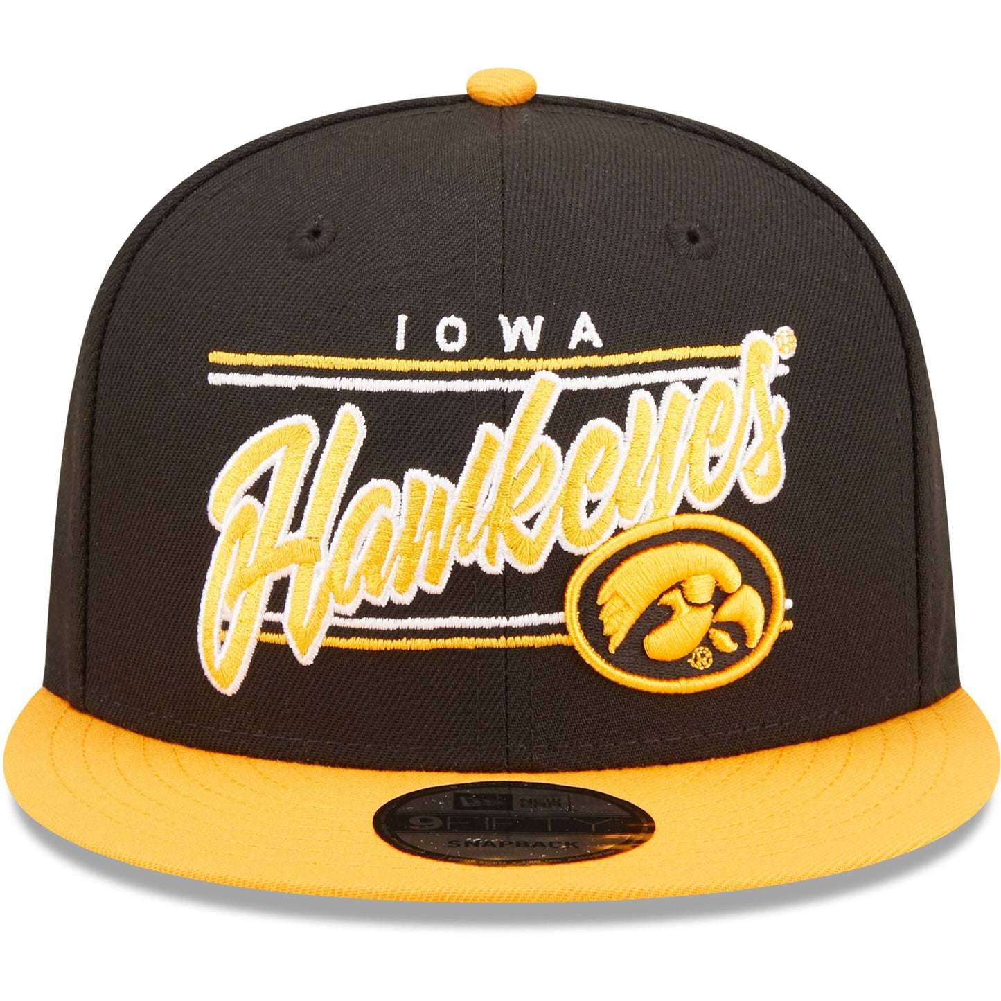 Iowa Hawkeyes New Era Team Script 9FIFTY Snapback Hat - Black