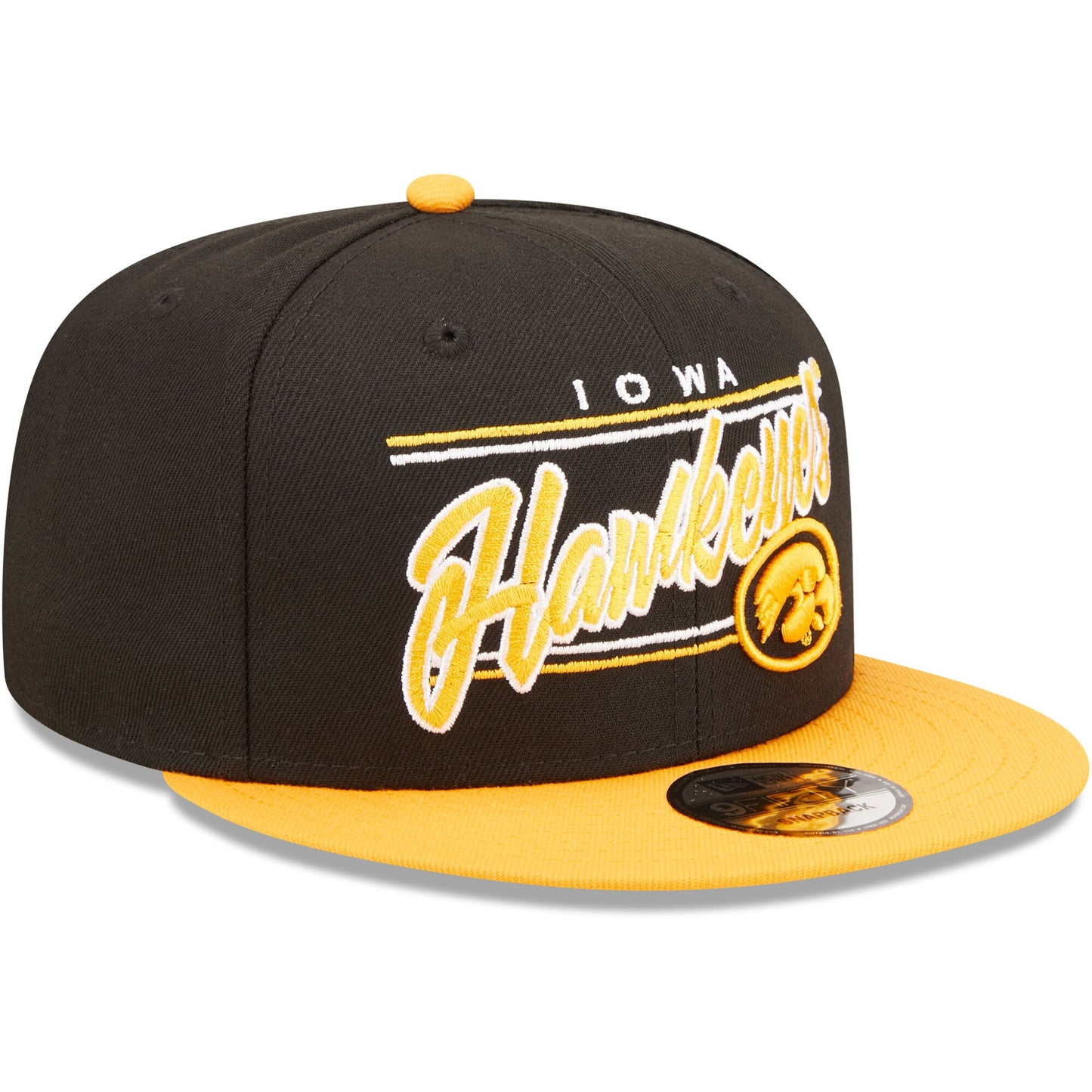 Iowa Hawkeyes New Era Team Script 9FIFTY Snapback Hat - Black