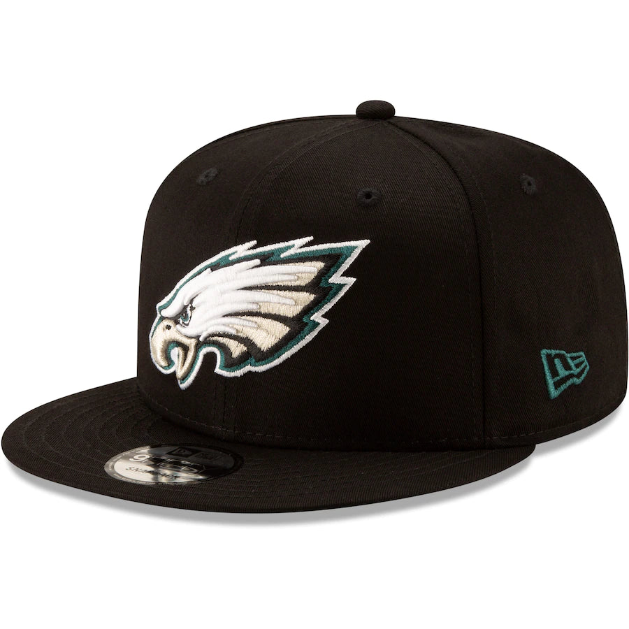 Philadelphia Eagles New Era Black Basic 9FIFTY Adjustable Snapback Hat