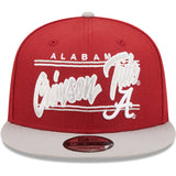 Men's New Era Crimson Alabama Crimson Tide Team Script 9FIFTY Snapback Hat - Pro Jersey Sports