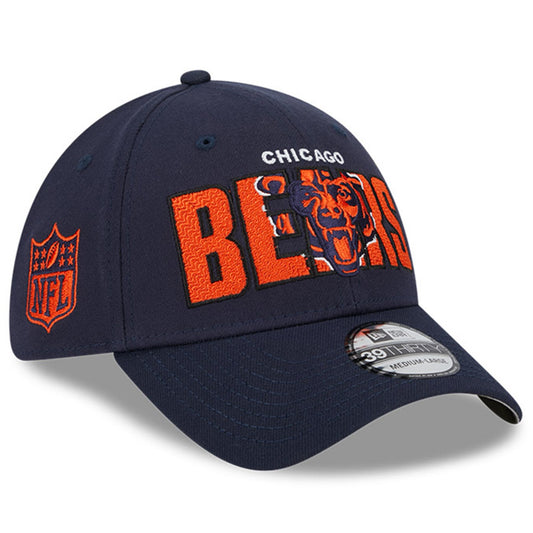 Men's Chicago Bears New Era Navy 2023 NFL Draft 39THIRTY Flex Hat - Pro Jersey Sports