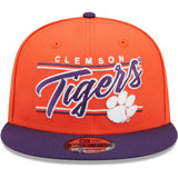 Clemson Tigers New Era Team Script 9FIFTY Snapback Hat - Orange - Pro Jersey Sports