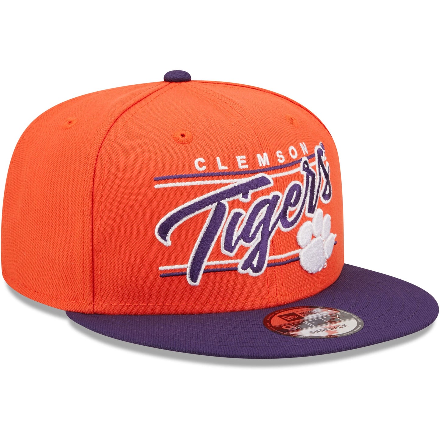 Clemson Tigers New Era Team Script 9FIFTY Snapback Hat - Orange