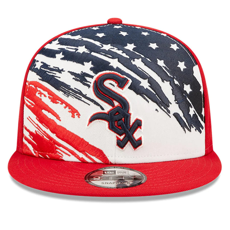 Men's Chicago White Sox New Era 2022 4th of July Stars and Stripes Red 9FIFTY Snapback Adjustable Hat