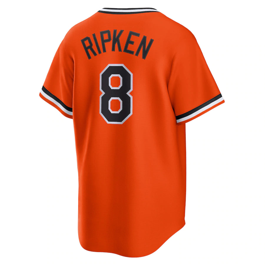 Men's Nike Cal Ripken Jr. Orange Baltimore Orioles Alternate Cooperstown Collection Player Jersey