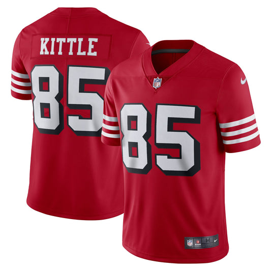 Men's San Francisco 49ers George Kittle Nike Red Alternate Vapor Limited Player Jersey