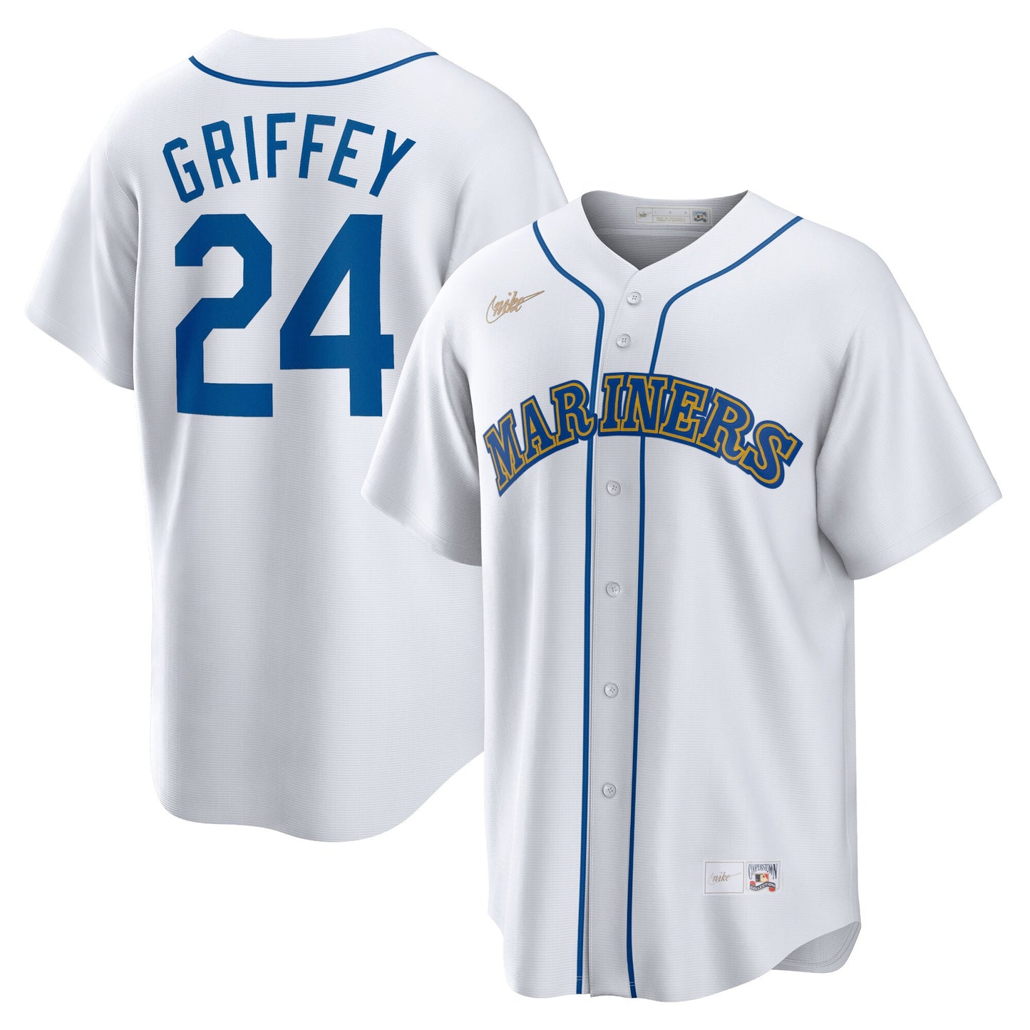 Men's Seattle Mariners Ken Griffey Jr. Nike White Home Cooperstown Collection Player Jersey