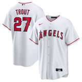 Men's Los Angeles Angels Mike Trout Nike White Home Replica Player Jersey - Pro Jersey Sports