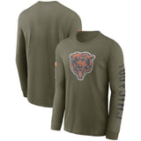 Men's Chicago Bears Nike Olive 2022 Salute To Service Long Sleeve T-Shirt - Pro Jersey Sports
