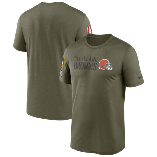 Men's Cleveland Browns Nike Olive 2022 Salute to Service Legend Team T-Shirt