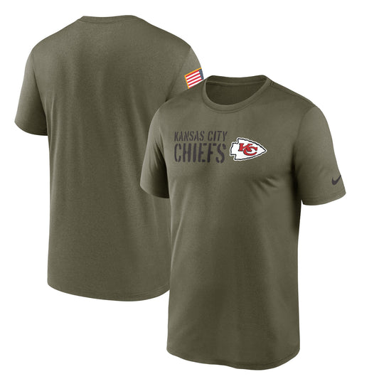 Men's Kansas City Chiefs Nike Olive 2022 Salute to Service Legend Team T-Shirt