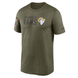 Men's Los Angeles Rams Nike Olive 2022 Salute to Service Legend Team T-Shirt - Pro Jersey Sports