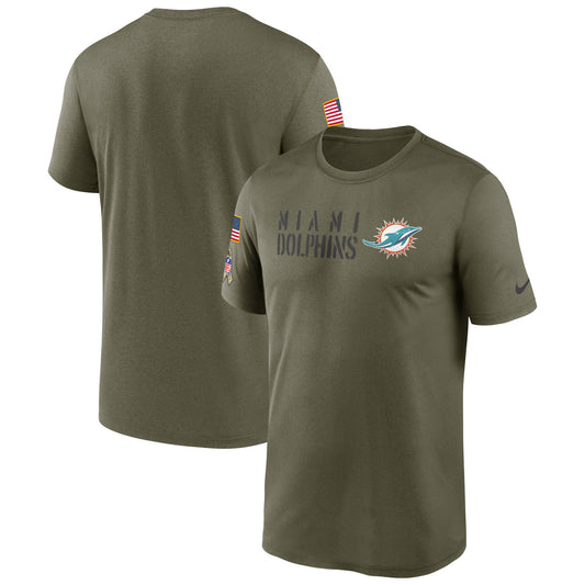 Men's Miami Dolphins Nike Olive 2022 Salute to Service Legend Team T-Shirt - Pro Jersey Sports