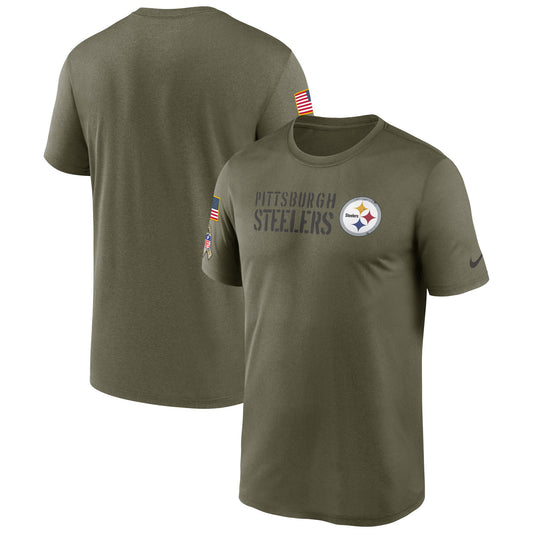 Men's Pittsburgh Steelers Nike Olive 2022 Salute to Service Legend Team T-Shirt