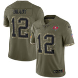 Men's Tom Brady Tampa Bay Buccaneers Nike 2022 Salute To Service Limited Jersey - Olive - Pro Jersey Sports