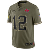 Men's Tom Brady Tampa Bay Buccaneers Nike 2022 Salute To Service Limited Jersey - Olive - Pro Jersey Sports