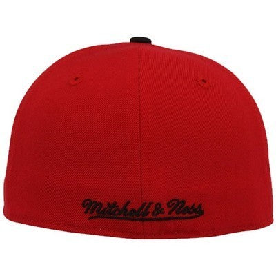 Chicago Bulls Team Block Mitchell & Ness Fitted Hat