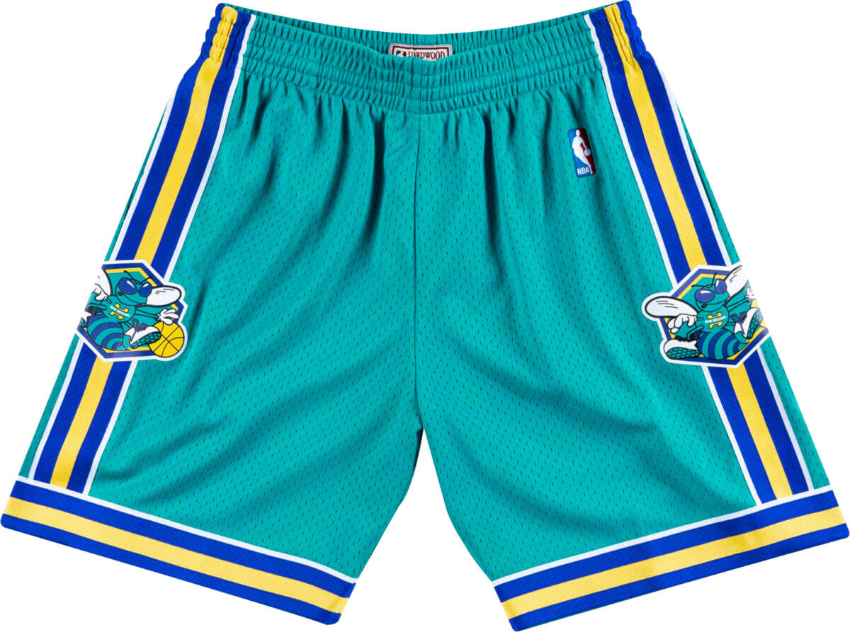 Men's New Orleans Hornets Mitchell and Ness Hardwood Classics Teal 2005-06 Swingman Shorts