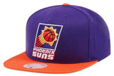 Men's Mitchell & Ness Phoenix Suns Hardwood Classics Core Purple/Orange Adjustable Snapback Hat - Pro Jersey Sports