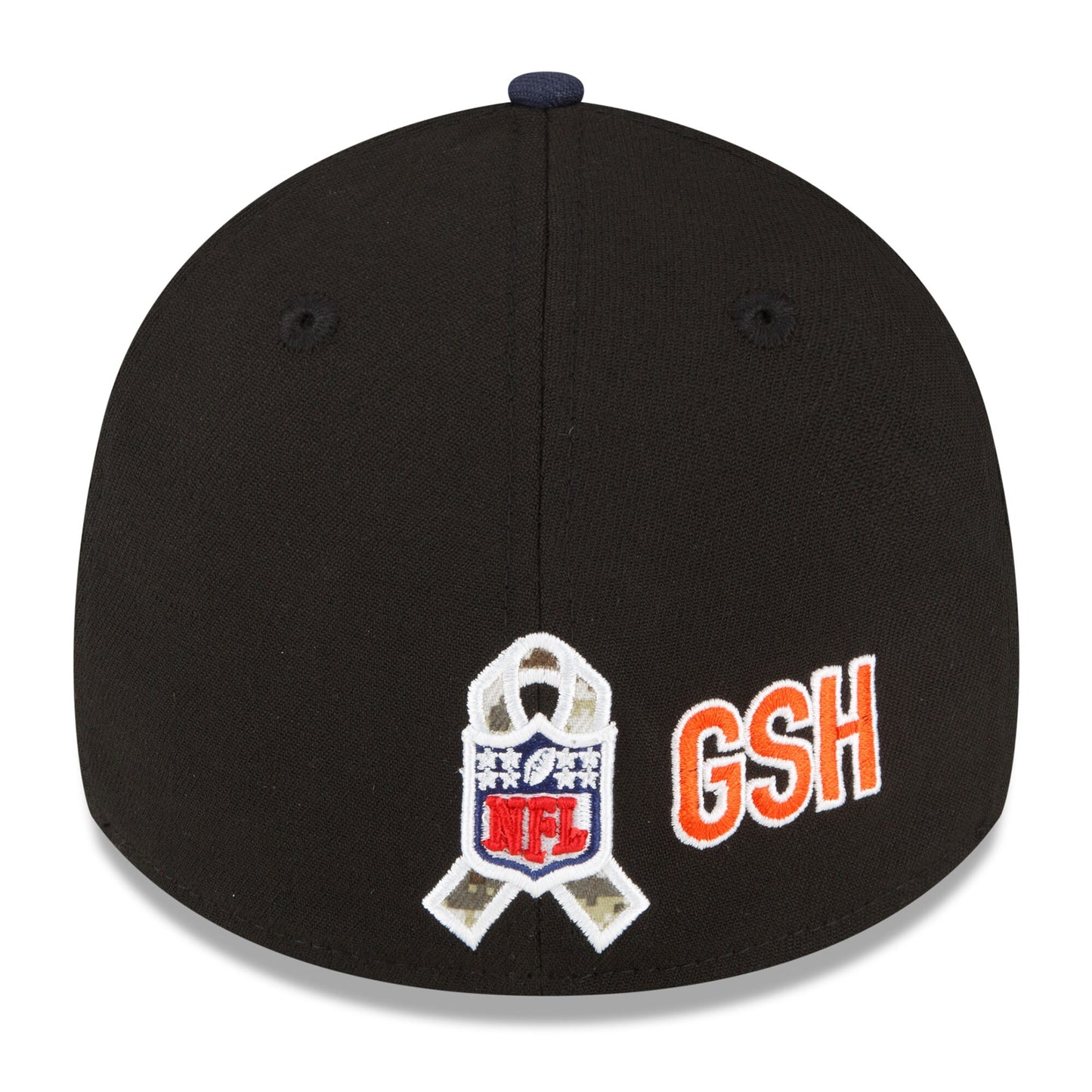 Men's Chicago Bears New Era Black 2022 Salute to Service B Logo 39THIRTY Flex Hat