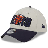 Men's Chicago Bears New Era Stone/Navy 2023 NFL Draft 39THIRTY Flex Hat - Pro Jersey Sports