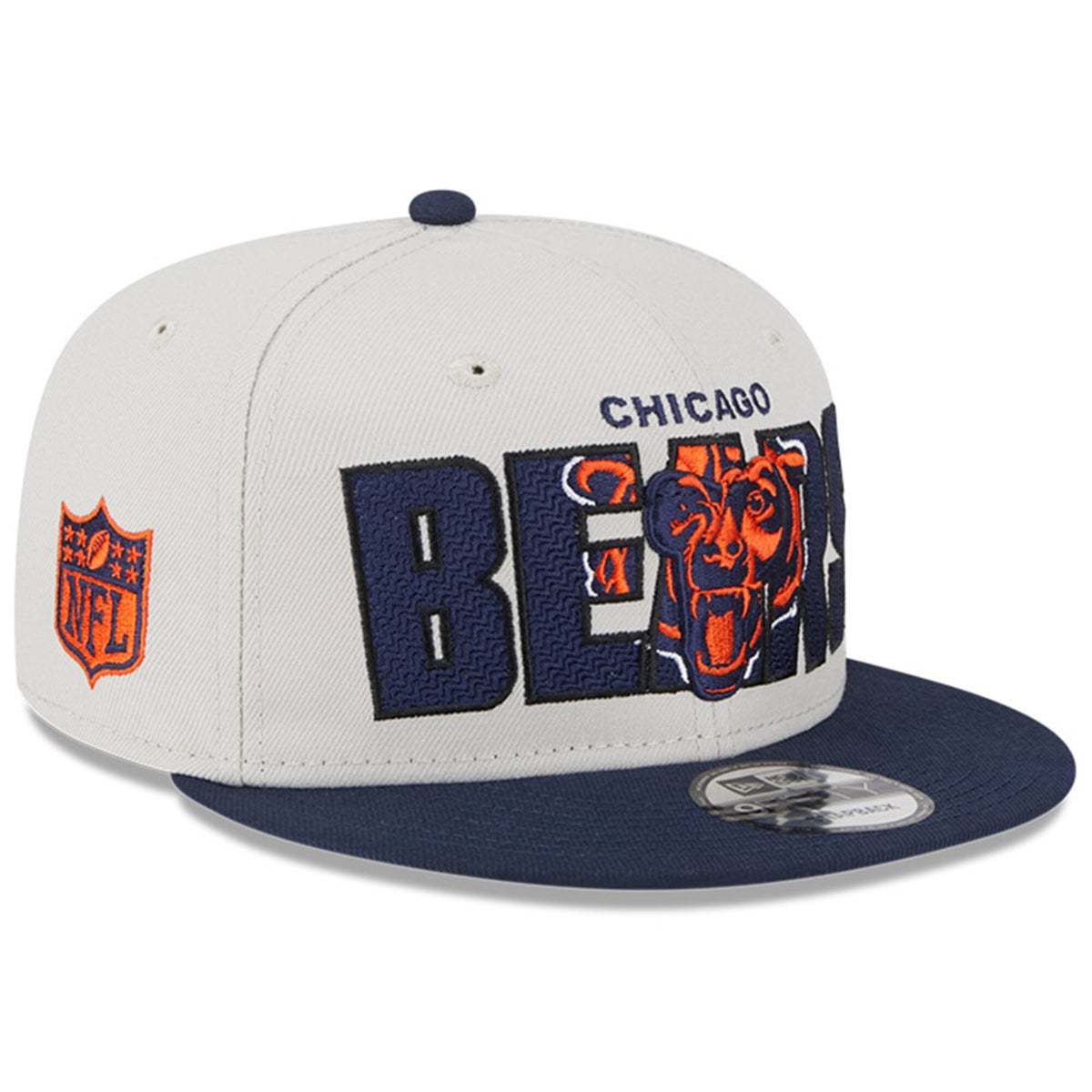 Men's Chicago Bears New Era Stone/Navy 2023 NFL Draft 9FIFTY Snapback Adjustable Hat - Pro Jersey Sports