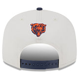 Men's Chicago Bears New Era Stone/Navy 2023 NFL Draft 9FIFTY Snapback Adjustable Hat - Pro Jersey Sports