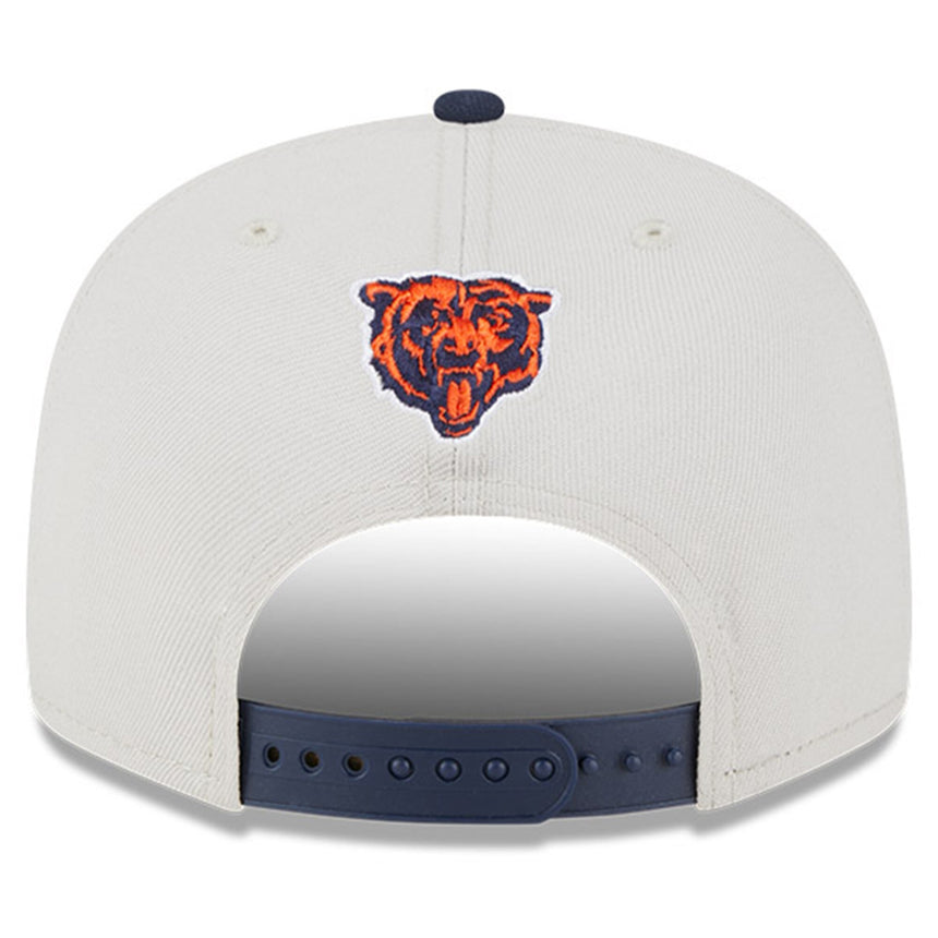 Men's Chicago Bears New Era Stone/Navy 2023 NFL Draft 9FIFTY Snapback Adjustable Hat - Pro Jersey Sports
