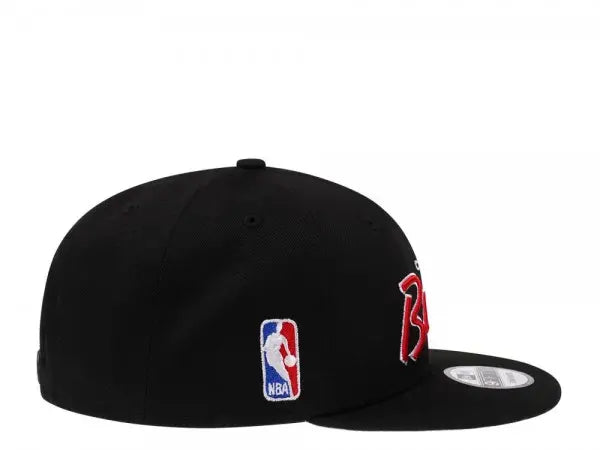 Chicago Bulls NBA Black New Era Script 9FIFTY Snapback Hat