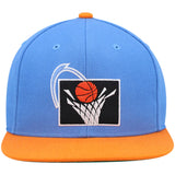Mens Cleveland Cavaliers 2-Tone Blue/Orange 2.0 HWC Mitchell & Ness Snapback Hat - Pro Jersey Sports