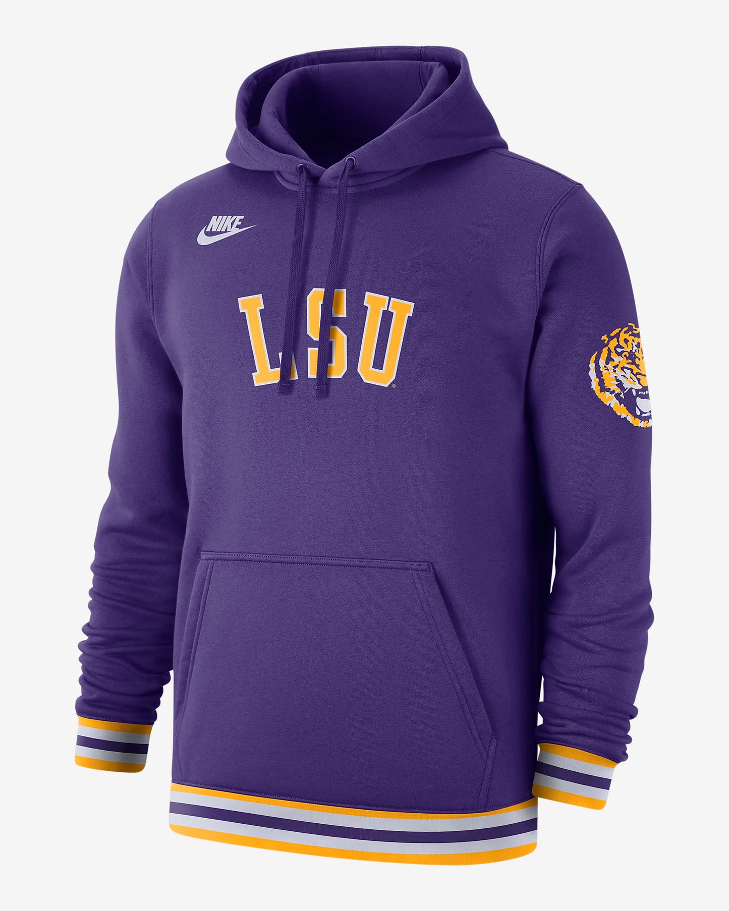 Men's LSU Tigers Purple NIKE Retro Fleece Hoodie