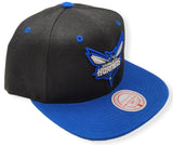 Men's Charlotte Hornets Mitchell & Ness NBA Black Royality Snapback Hat - Pro Jersey Sports