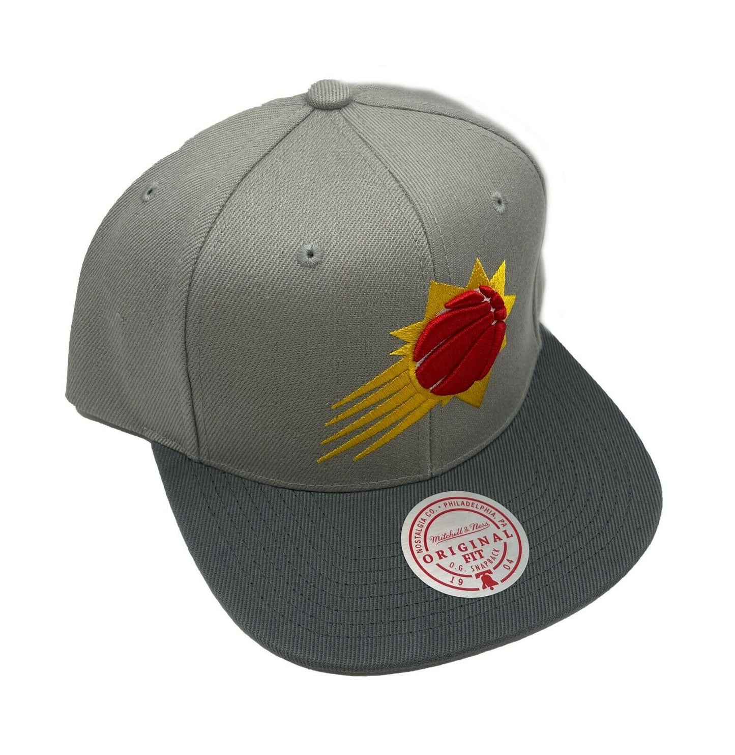 Men's Phoenix Suns NBA Cool Grey 3 Mitchell & Ness Snapback Hat
