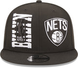Brooklyn Nets New Era Black 2022 NBA Draft 9FIFTY Snapback Hat - Pro Jersey Sports