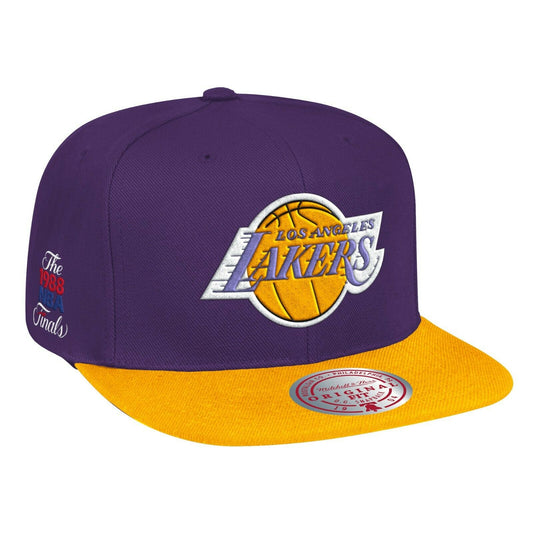 Los Angeles Lakers 1988 NBA Finals Side Patch 2 Tone Purple/ Gold Mitchell & Ness Snapback Hat