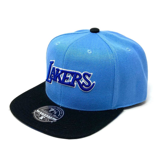 Men's Mitchell & Ness Los Angeles Lakers Hardwood Classics Reload 2.0 Blue/Black Dynasty Fitted Hat