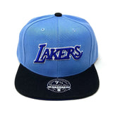 Men's Mitchell & Ness Los Angeles Lakers Hardwood Classics Reload 2.0 Blue/Black Dynasty Fitted Hat - Pro Jersey Sports